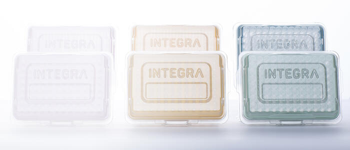 Racks ECO d’INTEGRA contenant 60 % de plastique en moins