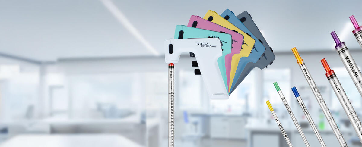 The new PIPETBOY GENIUS with the INTEGRA serological pipet