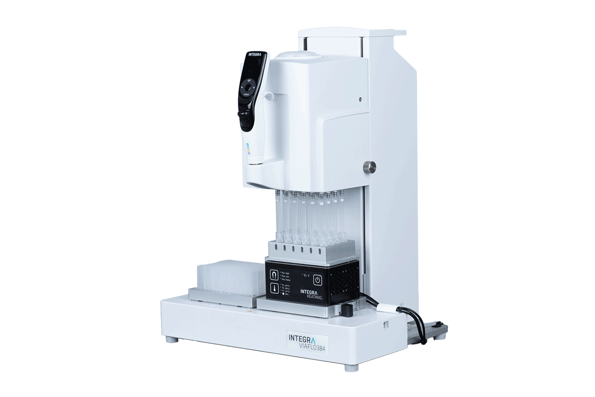MAG module on a VIAFLO 384 with 24 wells