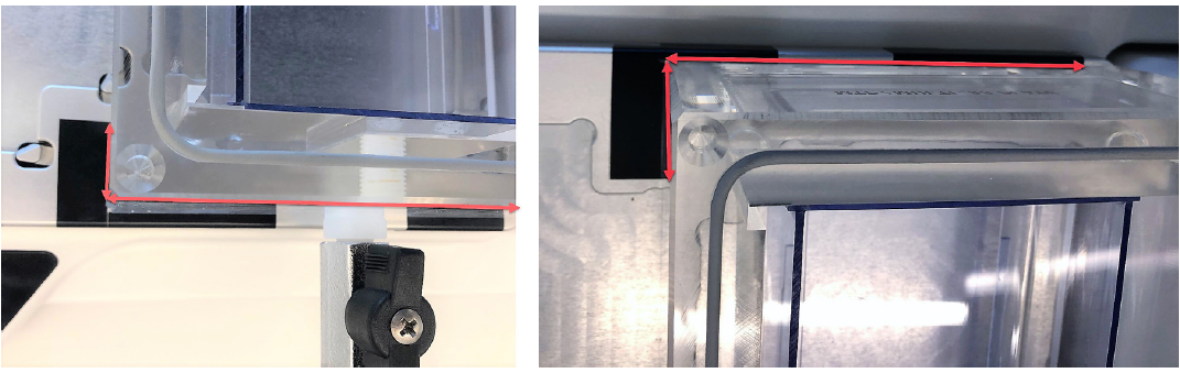 The vacuum manifold positioning marks are shown. 