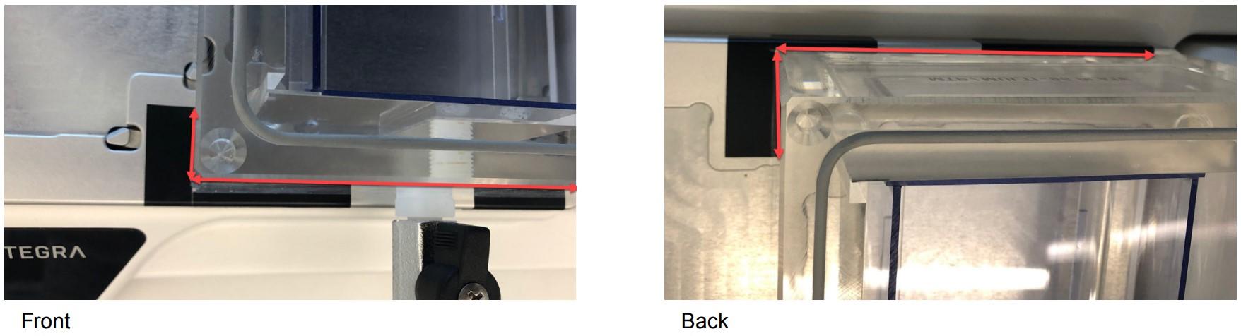 The vacuum manifold positioning marks are shown.