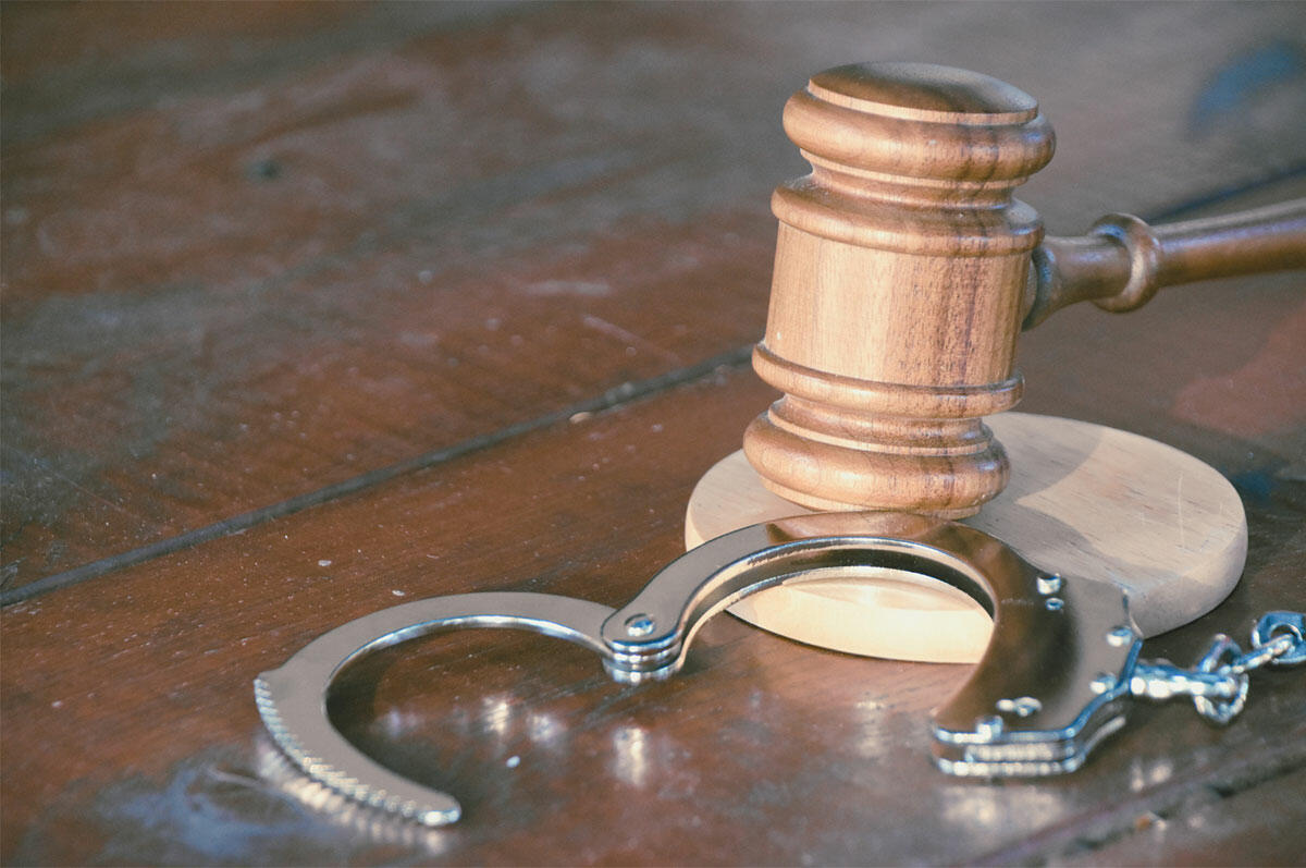gavel and handcuffs