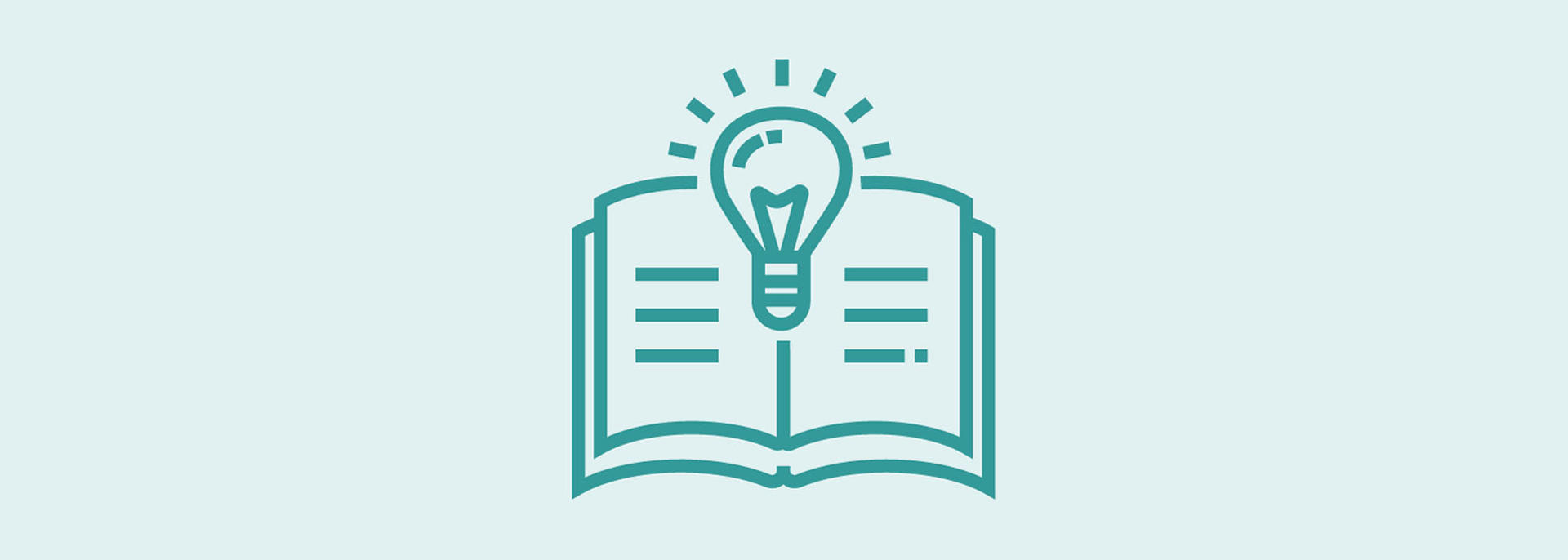 Pictogram of a book and a light bulb
