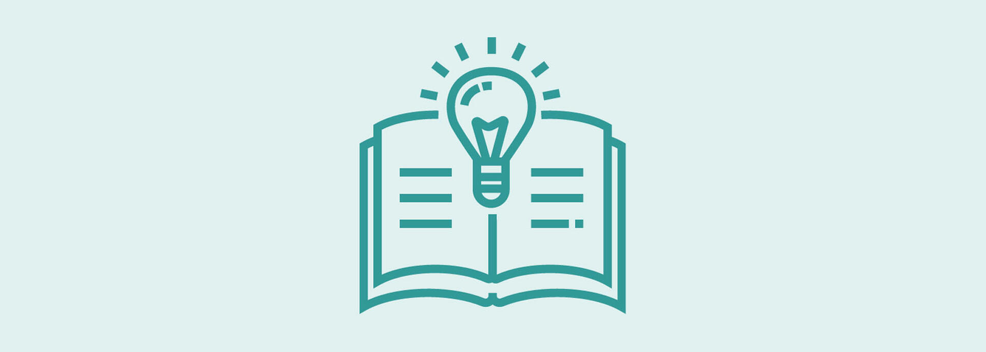Pictogram of a book and a light bulb