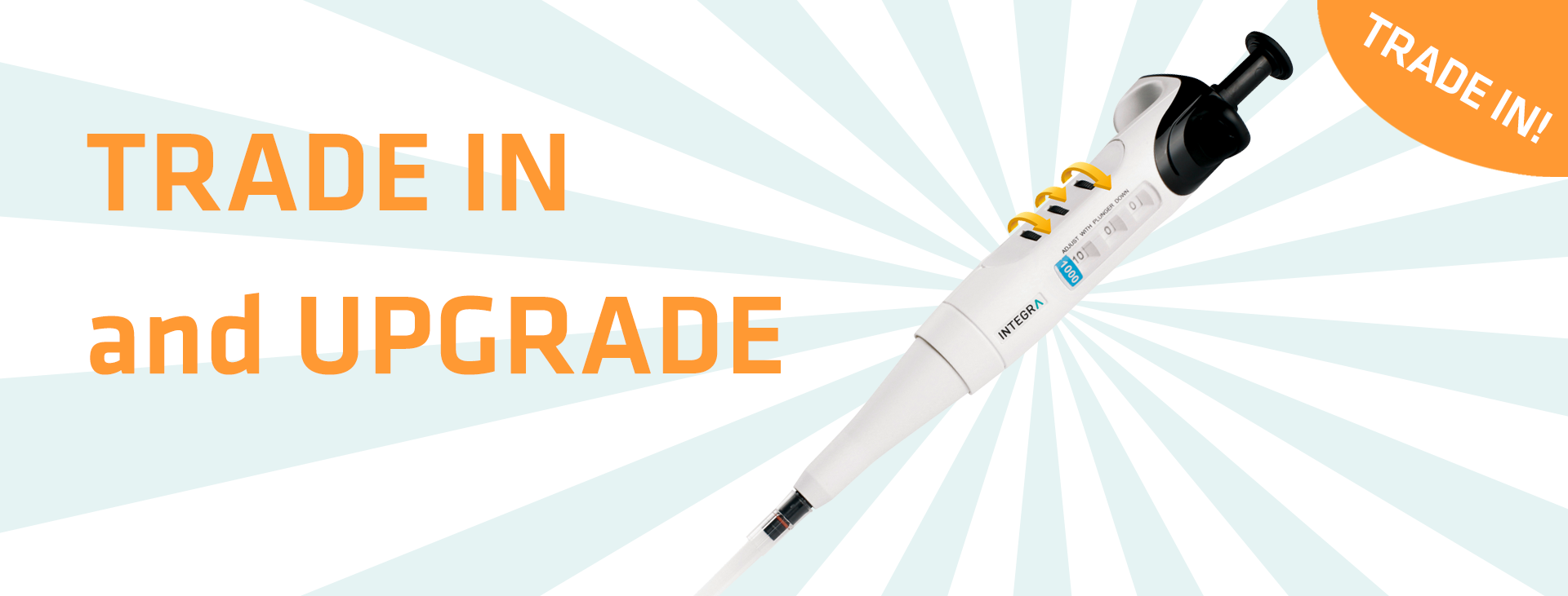 Trade in your manual pipettes from any manufacturer and receive a discount of 50 % on new EVOLVE manual pipettes.