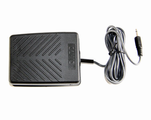 Foot switch for hands-free operation, with connecting cable