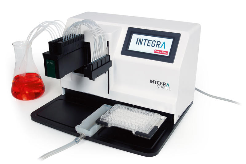 VIAFILL Reagent Dispenser features an intuitive touchscreen user interface, programming of repeat dispenses, variable volume dispenses and custom programming is both fast and easy.