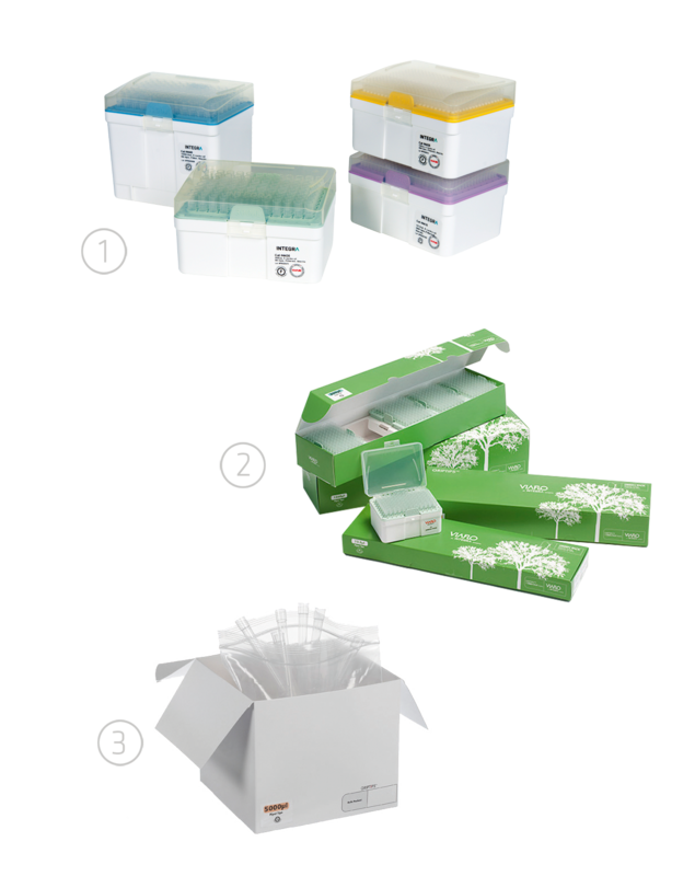 GripTip pipette tips packaging options