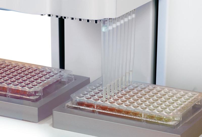 Serial dilution using a VIAFLO 96 channel pipette