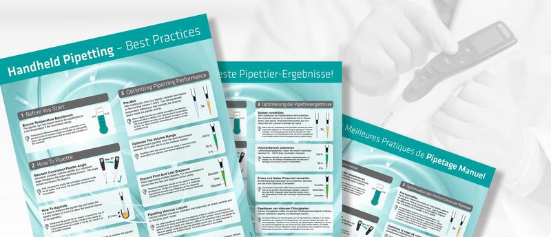 Poster with pipetting tips on how to use a pipette
