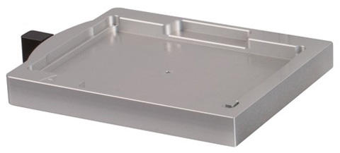 Spring loaded plate holder A for 96 and 384 well plates, with slide function