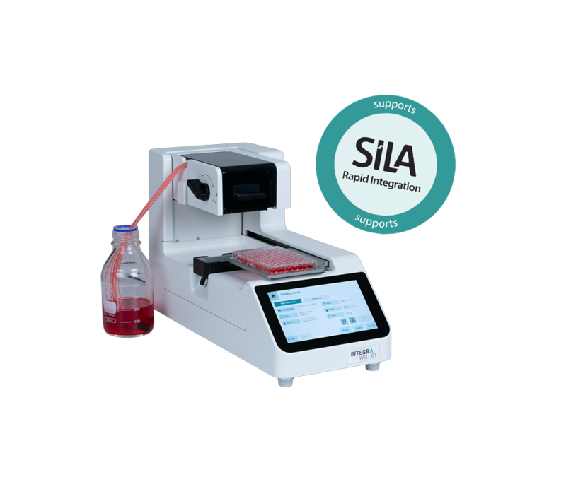 The WELLJET dispenser fills plates quickly and efficiently.