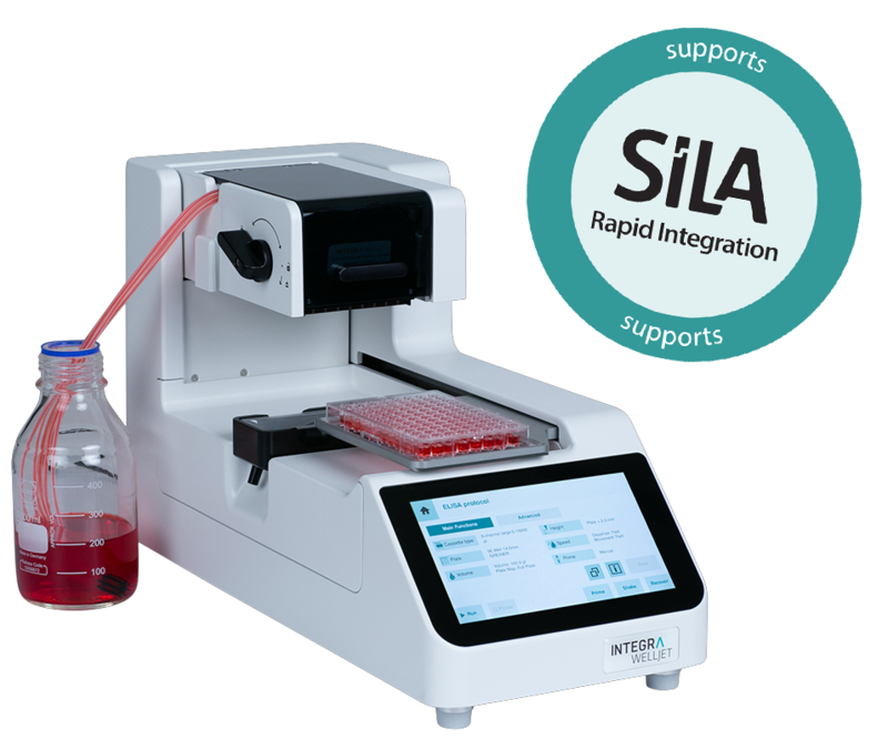 The WELLJET dispenser fills plates quickly and efficiently.