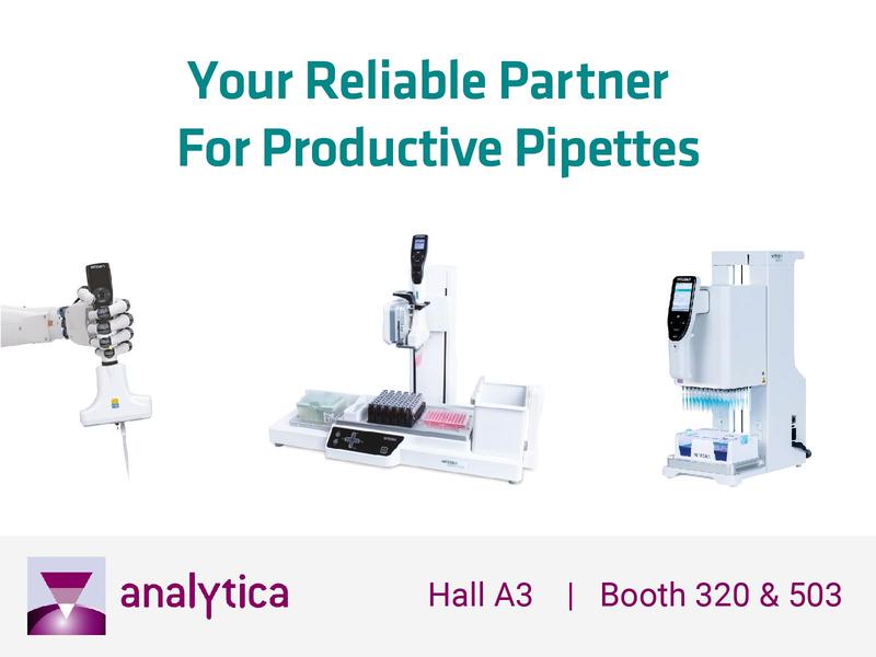 Analytica 2022, visit us at booth 320 and 503 in hall A3 and learn more about productive pipetting!
