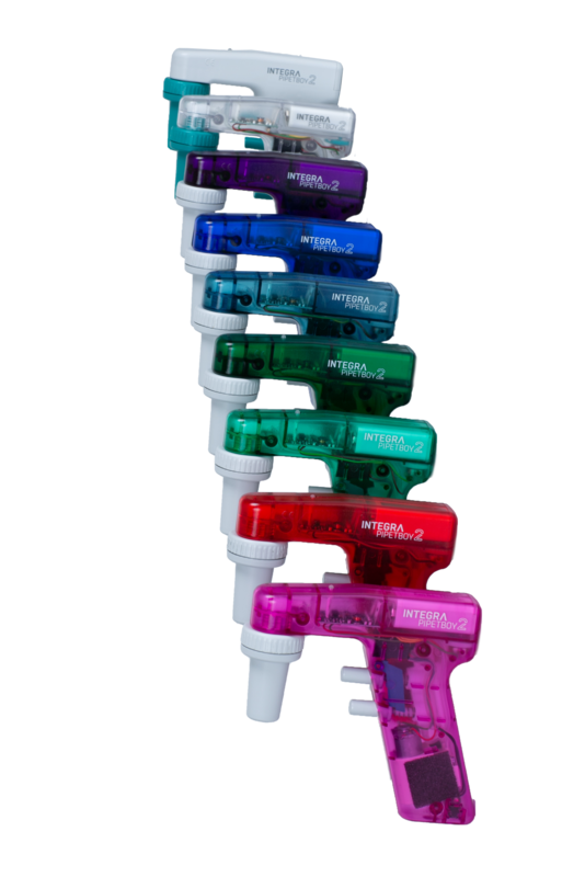 Complete range of PIPETBOY acu 2 pipette controllers
