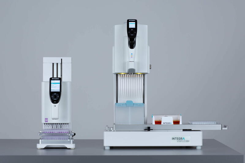 MINI 96 and VIAFLO 384 handheld electronic pipettes