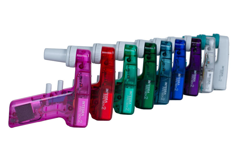 PIPETBOY acu 2 pipette controllers in 9 different colors