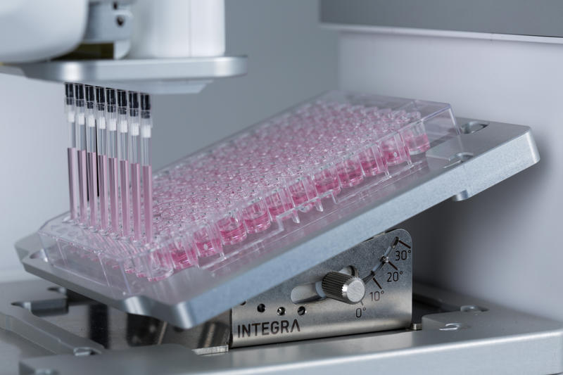 Performing key cell culture tasks with an electronic pipette.