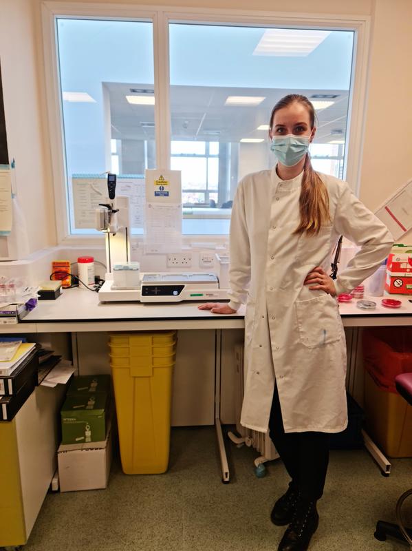 Adrianna in the lab