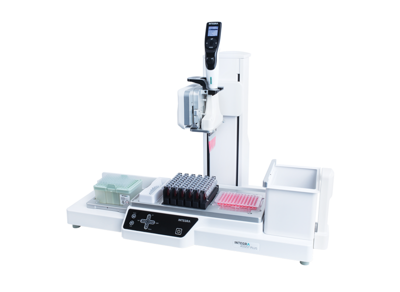 ASSIST PLUS pipetting robot with a VOYAGER electronic pipette