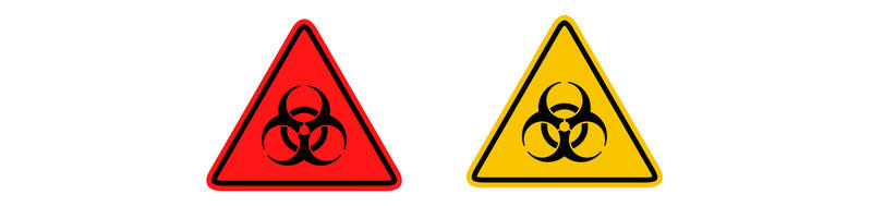 Biohazard signs US and Europe