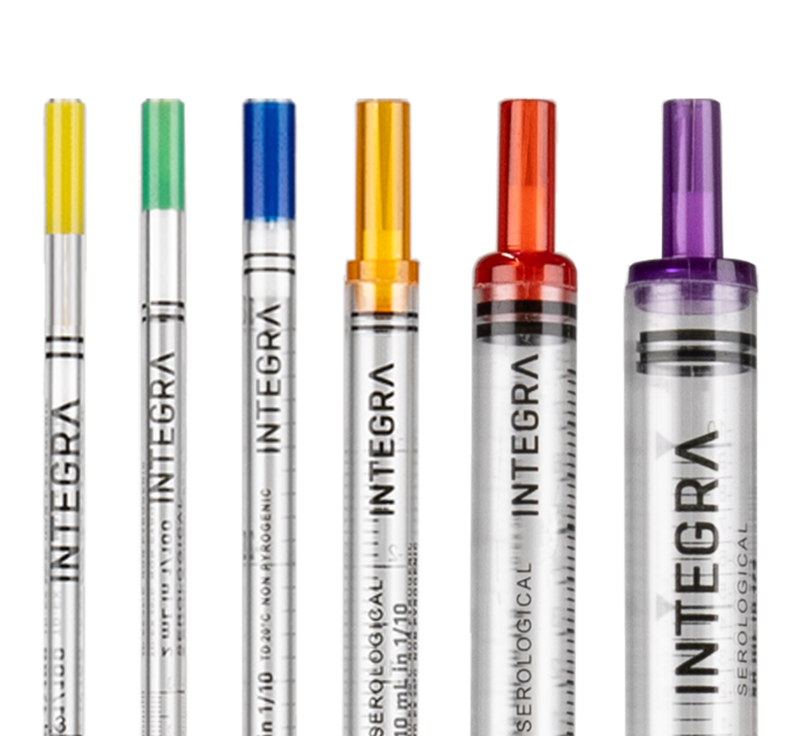 collection of INTEGRA serological pipets