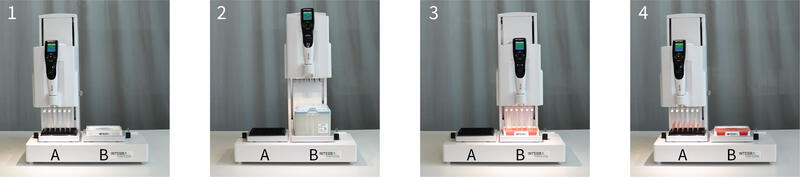 Parallel aspiration and dispensing of culture medium across all or selected wells of the MaxTwo 24-Well Plate using the VIAFLO 96, supporting reproducible and efficient media changes.