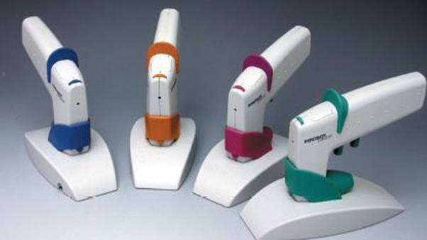 The PIPETBOY comfort range of serological pipet controllers with wall mounts for charging. 