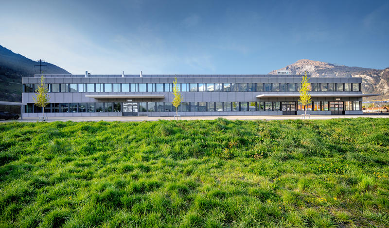 INTEGRA building in Zizers, Switzerland, in spring