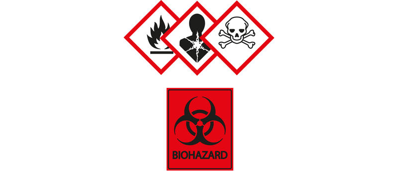 labels for liquid waste