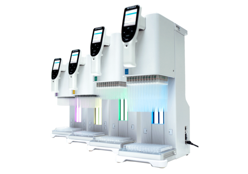MINI 96 channel electronic pipette in four different volume ranges