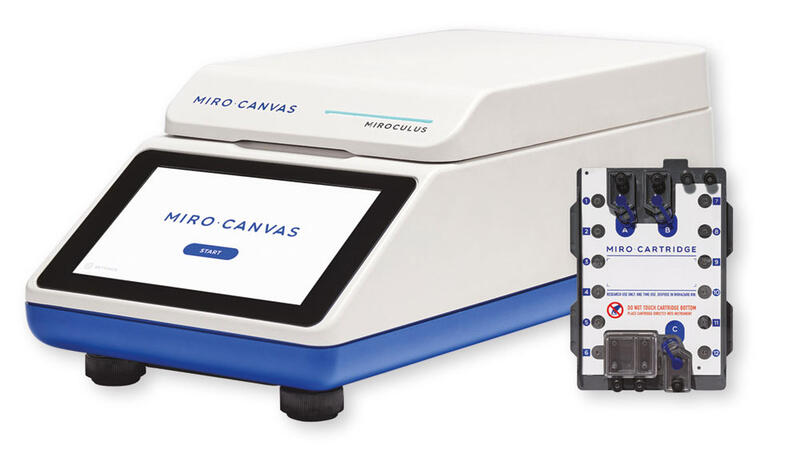 The MIRO CANVAS NGS prep system with the MIRO Cartridge.
