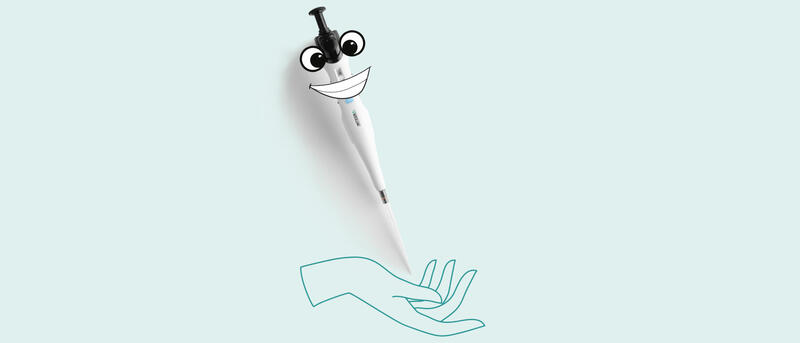 pipette with a smiling face