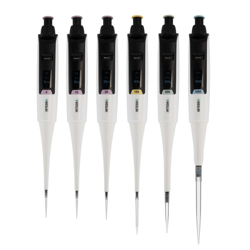 All volumes of the SWITCH hybrid pipettes with tips