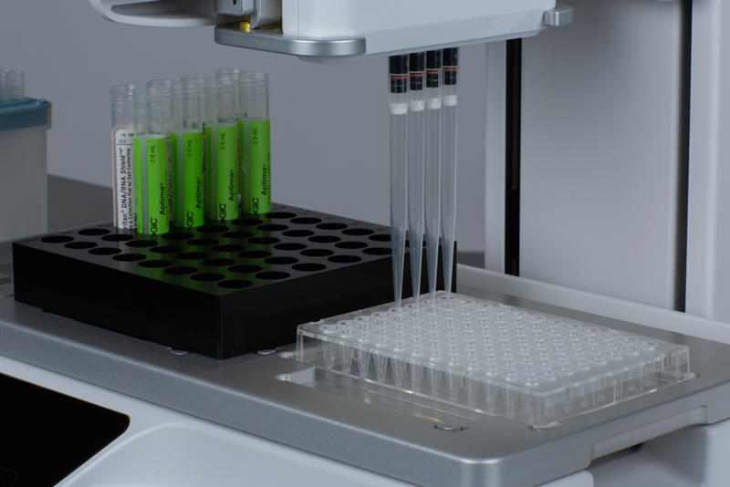 ASSIST PLUS pipetting robot automating SARS-CoV-2 RNA extraction