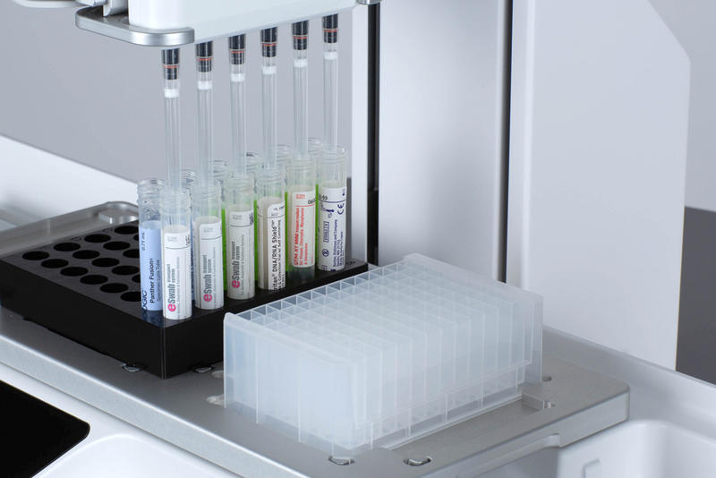 ASSIST PLUS pipetting robot automating SARS-CoV-2 RNA extraction