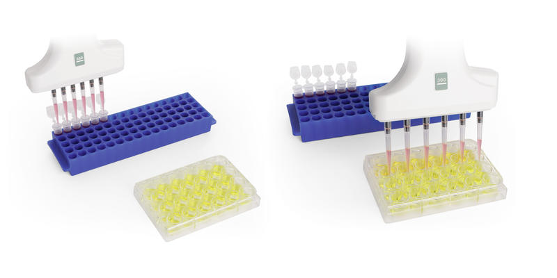 Transfer from tubes to plates using a VOYAGER II pipette