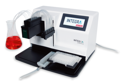 VIAFILL touch screen rapid reagent dispenser.