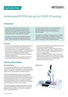Automated RT-PCR set-up [COVID-19 testing] | INTEGRA