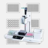 ASSIST PLUS pipetting robot with sample transfers in the background.